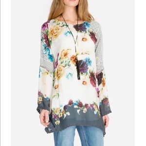 Johnny Was Linden floral flowey tunic top